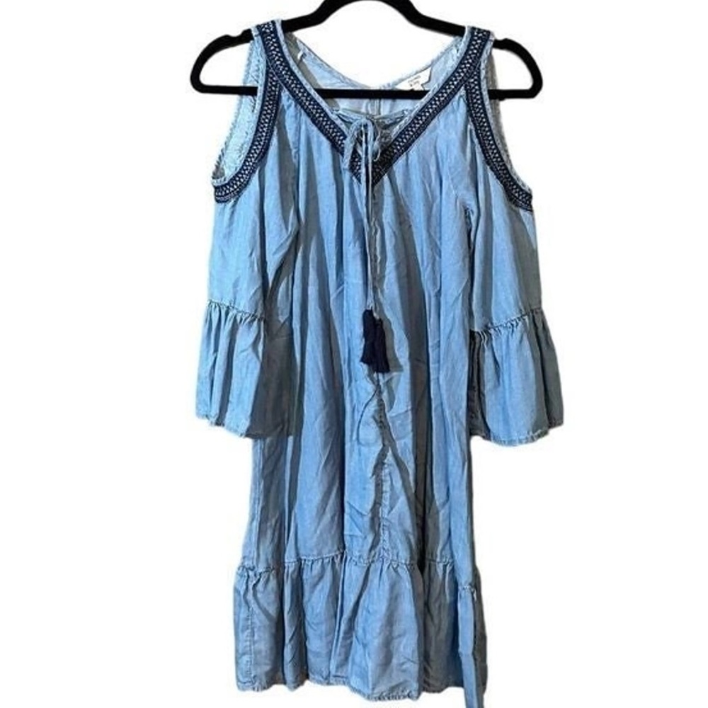 Crown and Ivy Cold Shoulder Denim Dress